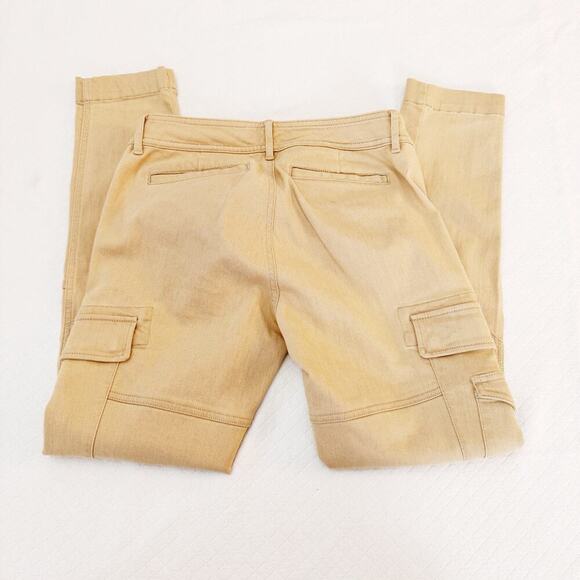Lauren Ralph Lauren Cargo Carpenter Style Denim Jeans Cream/Tan Size 04 - Picture 4 of 9